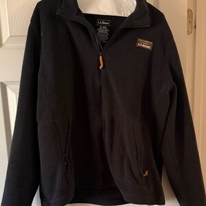 L.L. Bean Black Zip-Up Fleece Jacket